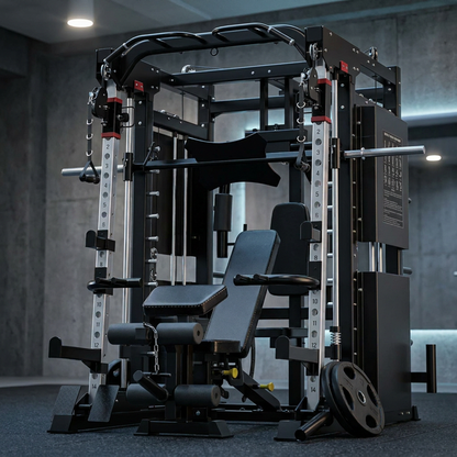 Professional Gym Smith Machine Set—Multi-Functional All-In-One Fitness Equipment, Suitable for Professional Gyms — Studio Shot