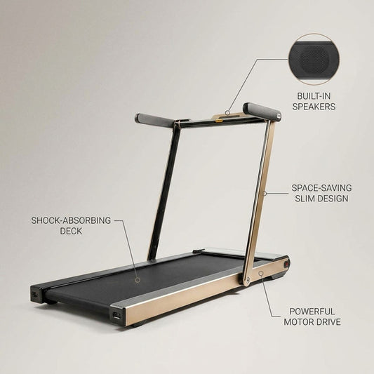 Space Saving Commercial Treadmill, Slim Motorized  W/ Speakers — Lifestyle
