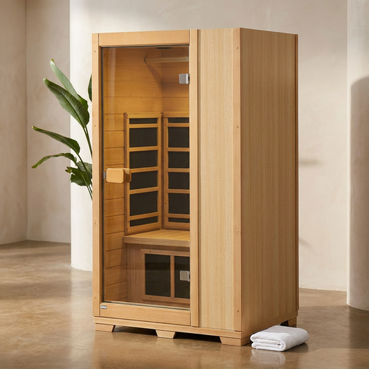 Far Infrared Wooden Sauna Room Home Sauna Spa for 1 Person1140W — Studio Shot
