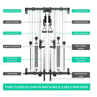 Folding Wall-Mounted Smith Machine